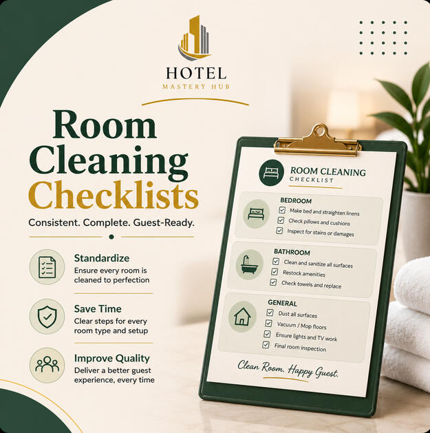 Room Cleaning Checklists Room Cleaning Checklists